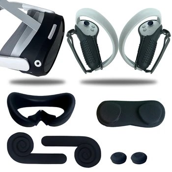 Набор силиконовых защитных чехлов для виртуальной игры Pico 4, гарнитура виртуальной реальности, чехол для лица, Крышка объектива, Ручка контроллера, чехол-качалка, Защитный чехол