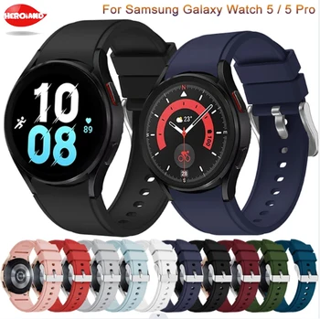 20 мм Ремешок Для Samsung Galaxy Watch 5 4 40 мм 44 мм 5 pro 45 мм смарт-часы Силиконовый браслет correa Galaxy Watch 4 classic 42 46 мм